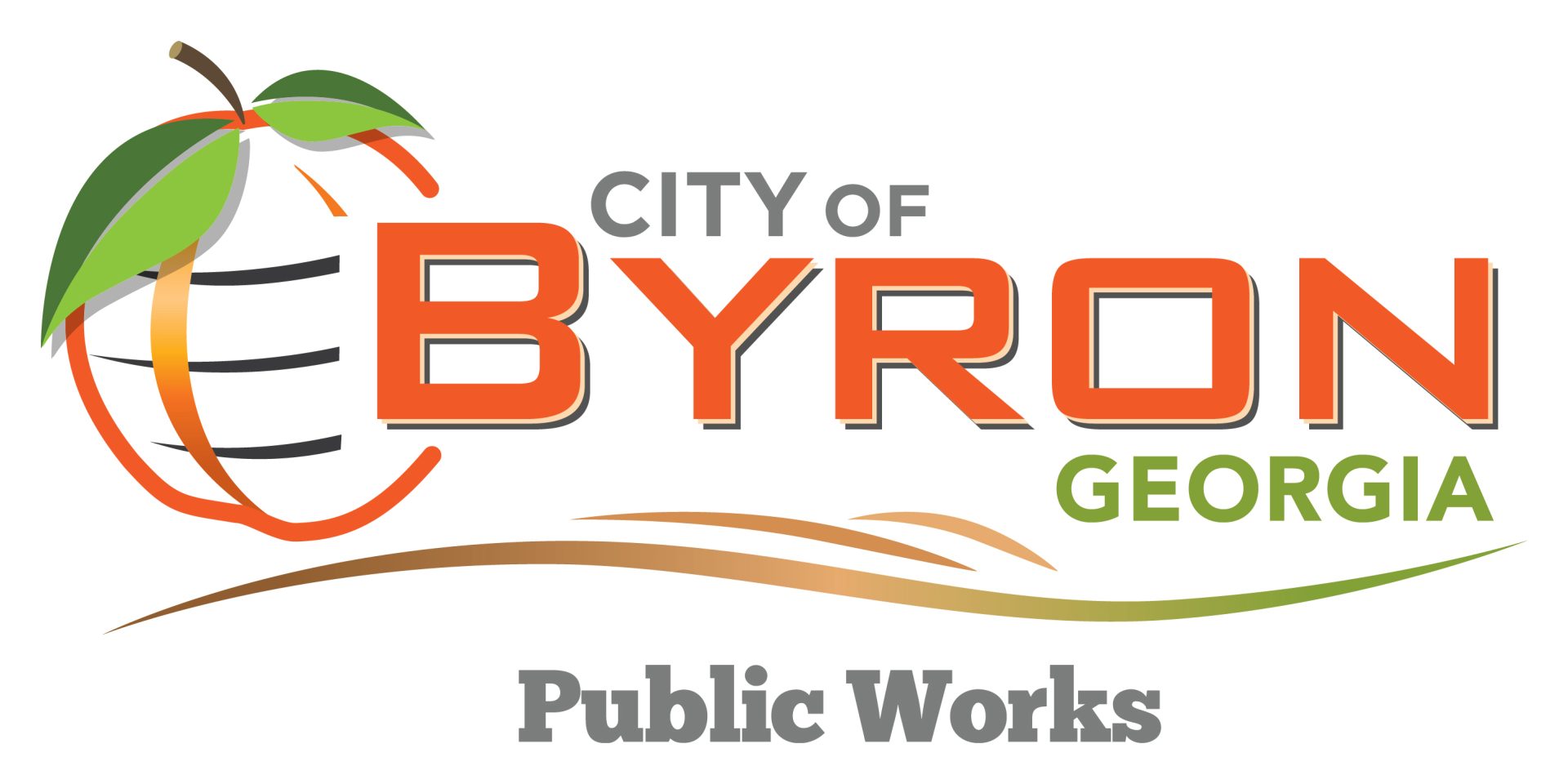 Peach Logo - City of Byron - Public Works - Color